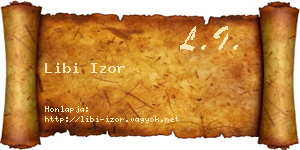 Libi Izor névjegykártya